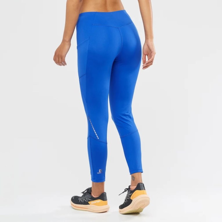 Calça Legging Salomon Cross Run 25'' Feminino Azuis | PT G54260